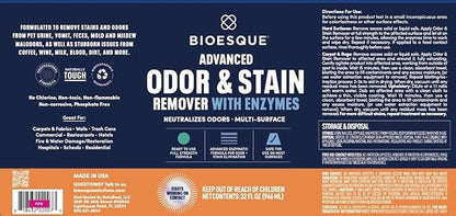 Bioesque Advanced Odor & Stain Remover with Enzymes, 32 Fl Oz (Pack of 1)