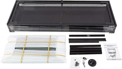 REPTI ZOO 67Gallon Reptile Large Terrarium Upgrade Glass Front Opening Tank Sliding Door with Screen Ventilation Reptile Terrarium About 48" x 18" x 18"(Knock-Down)