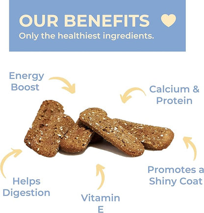 Peanut Butter Crunchy Dog Treats Natural Human Grade Non-GMO Dog Biscuits Made in USA (8oz)