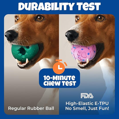 Pink Auto-Rolling Dog Ball – Rechargeable Interactive Toy for Small, Medium & Large Dogs