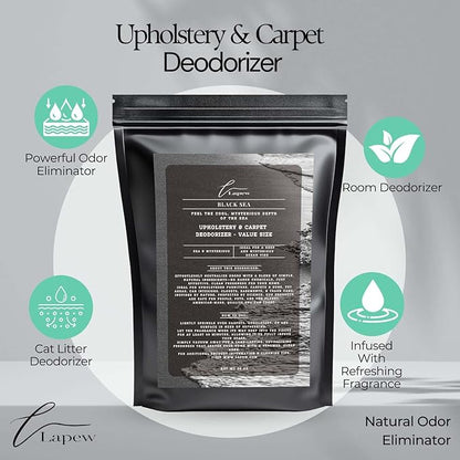 Black Sea Carpet Freshener Powder Refill 36 oz | Powerful Odor Eliminator for Home | Upholstery Deodorizer | Carpet Deodorizer | Pet Urine | Cat Litter Box