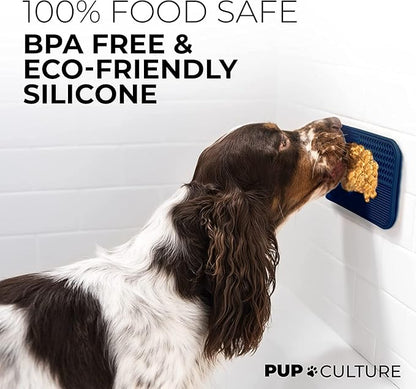Pup Culture Dog Lick Mat for Dogs (2 Pack), Feeding Pad for Anxious Pets Plus 4 Different Puzzles for Mental Stimulation for Dogs - Supports Mental, Dental, and Digestive Health - Heavy Duty