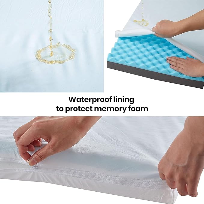 Orthopedic Memory Foam Dog Bed,Cooling Dog Beds for Medium Dogs, Washable Pet Beds for Crate with Faux Fur Cover, Waterproof Lining, M(29inch)