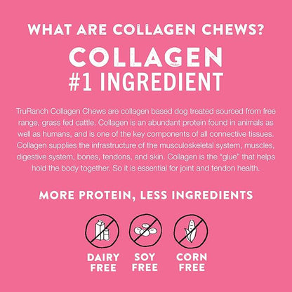 Large Pork Skin Rolls - Smoked Collagen Rolls - Collagen Chews for Dogs - Real Pork Skin - Rawhide Alternative - Easy to Digest Treat, 1 Bag, 3 Count