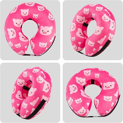 CuteBone Inflatable Soft Dog Cone with Removable Fleece Covers for Small/Medium/Large Dogs and Cats After Surgery GWB01S