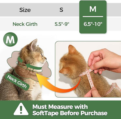 ComSaf Cat Cone Collar Soft - Cat Cones to Stop Licking e Collar for Cats After Surgery, Elizabethan Collar for Kitten Recovery, Comfortable Soft e Collar Cone for Medium Cats, Brown Leopard, M
