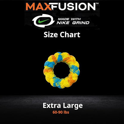 Max Fusion with Nike Grind, Arlee Roped Dog Toy, Chew Toy for Play, Fetch, Tug, L