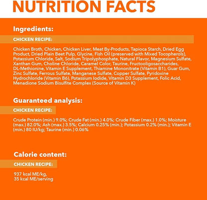 IAMS Perfect Portions Indoor Adult Wet Cat Food Cuts in Gravy, Chicken Recipe, 2.6 oz. Easy Peel Twin-Pack Trays (24 Count, 48 Servings)