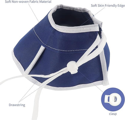 Soft Cat Recovery Collar Cat Cone E Collar Nonwoven Fabric Elizabethan Collar Loops-Protective Wound Healing Specially Designed for Cats and Puppies - Easy to Eat and Drink (S)