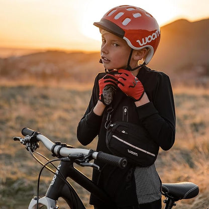 woom TENS Bike Gloves, Child’s & Youth Bicycle Full Finger Protection with Grip for Road Cycling & Mountain Biking (Boys & Girls)
