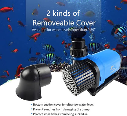 CONQUERALL DC 24V CHS- 4000 Return Pump 1180GPH 20W 13.0ft Slilent Aquarium DC Pump Controller for Fish Tank, Hydroponic, Aquaculture Oxygenation, Reef Tank Warranty 3 Years