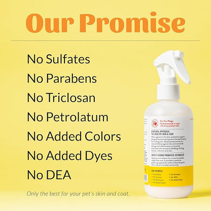 Skout's Honor Pet Detangler Spray - Hydrating & Conditioning with Avocado Oil & Probiotics, 97% Natural, Paraben & Sulfate-Free, softens for a More brushable Coat, Daily Use, 8oz, Honeysuckle, 2-Pack