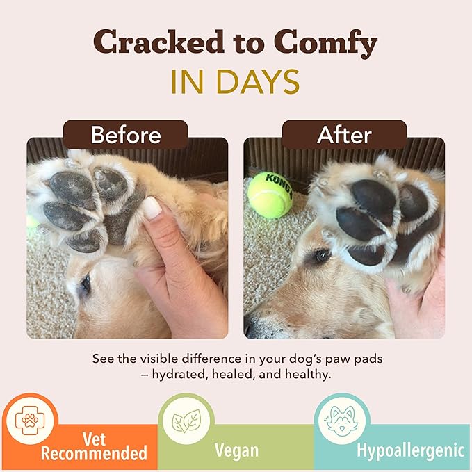 Natural Dog Company Paw Soother Balm Bundle, with 4 Travel Sticks (0.15 oz Each), Lotion, Moisturizes & Soothes Irritated Paws & Elbows, Protects from Cracks & Wounds, Lick-Safe, Made in USA