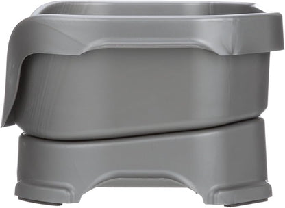 Neater Pet Brands Neater Feeder Deluxe Mess Proof Dog Bowls Elevated for Small Dogs Under 19 lbs, Made in USA, No Spill Raised Dog Food Bowl Stand Feeding Station, Food and Water Bowl Set, Grey