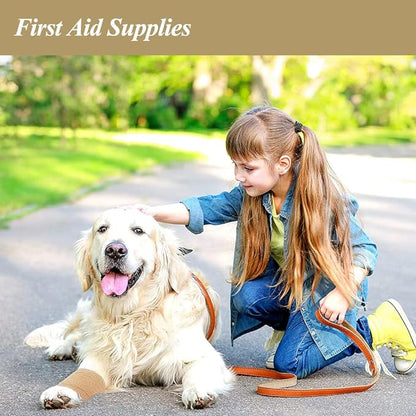 Self Adhesive Bandage Wrap,2 Inch White Elastic Cohesive Bandages, Vet Wrap for Dogs,Tattoo Grip Sports Breathable Tape Bulk for First Aid, Wrist Sprains Protection
