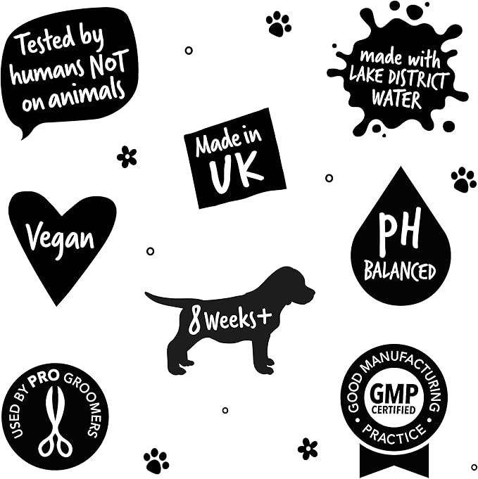 Dog Shampoo Luxury 2 in 1 Papaya & Coconut Dog Grooming Shampoo Products for Smelly Dogs with Fragrance, Best Puppy Shampoo, Professional Groom Vegan pet Shampoo & Conditioner
