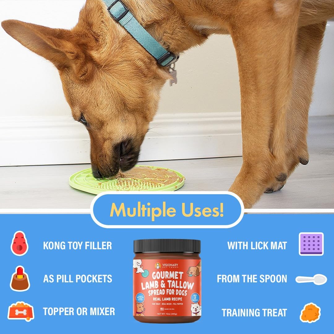 Lamb & Beef Tallow Dog Meat Spread – High-Protein, Low-Carb Keto Treat | 12oz Jar