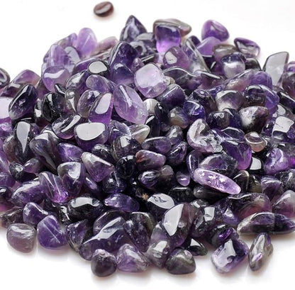 WAYBER 2 Lbs/920g Natural Purple Amethyst Quartz Crystal Stones Irregular Decorative Pebble Rock Sand for Aquarium/Fish Turtle Tank/Vase Fillers/Air Plants/Succulent Plants Decor (Fill 2 Cups)