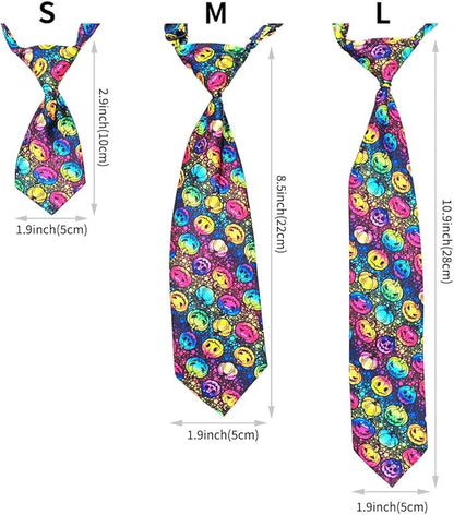 PET SHOW 10pcs Pack Halloween Big Dog Ties Neckties for Large Breed Dogs XL Adjustable Holiday Grooming Accessories Neck Ties Bowties Girl Boy Festival Costumes Photography Party Gift Favor