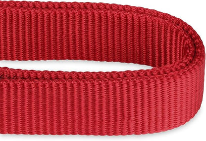 Hyhug Heavy Duty Nylon Escape Proof Adjustable Martingale Large Boy and Girl Dog Collar - Walking Training Daily Use.(Large,Red)