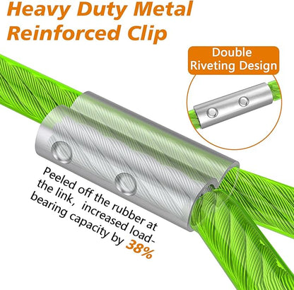 XiaZ 50FT Tie Out Cable for Dogs, Dog Leads for Yard Chew Proof, Heavy Duty Pet Tie Out Cable for Large Dogs Up to 250lbs,Durable Dog Runner Tether Line for Outdoor,Yard
