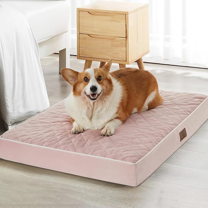 WNPETHOME Orthopedic Dog Bed for Crate, Waterproof Extra Large Dogs Bed with Removable Washable Cover, Multi-Needle Quilting Dogs Crate Beds