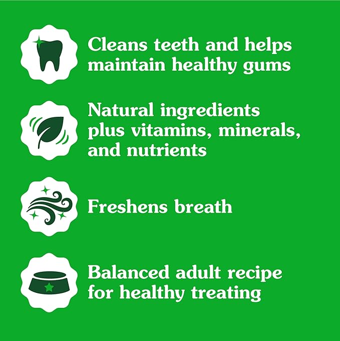 Greenies Regular Dental Dog Treats, Fresh Flavor, 12 oz. Pack (12 Treats)