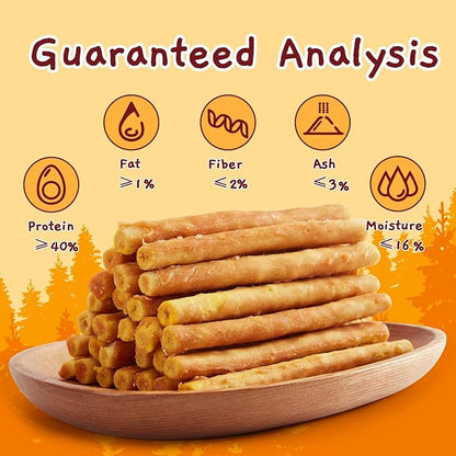 Jungle Calling Dog Treats, Chicken Beef Collagen Sticks, Chew Bones Treat for Small Medium Breed Moderate Chewers, Bully Stick, Long Lasting High Protein Easy to Digest, 5 Inch 10.6 oz