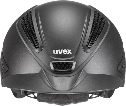 uvex perfexxion II Horse Riding Helmet for Women & Men, Black - Adjustable & Excellent Ventilated Helmet