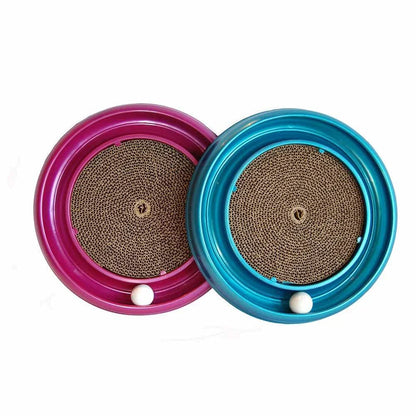 Bergan Turbo Scratcher Cat Toy 16” + Grooming Arch Combo - Interactive Scratch Pad & Self Groomer for Cats