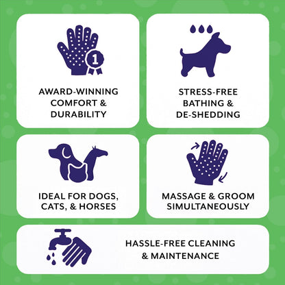 Davis Scruffy Horse Shampoo + HandsOn Grooming Gloves Large Size - Complete Grooming Kit