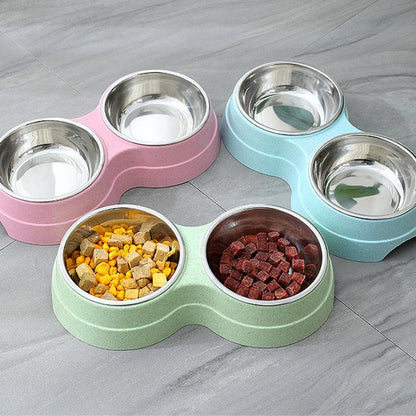 Stainless Steel Double Pet Bowls