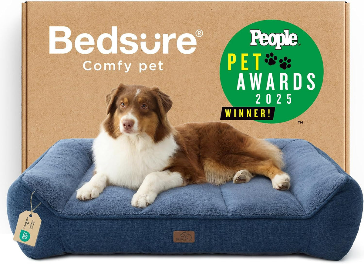 Bedsure Supportmax Orthopedic Dog Bed – Extra-Thick Bolster Sofa