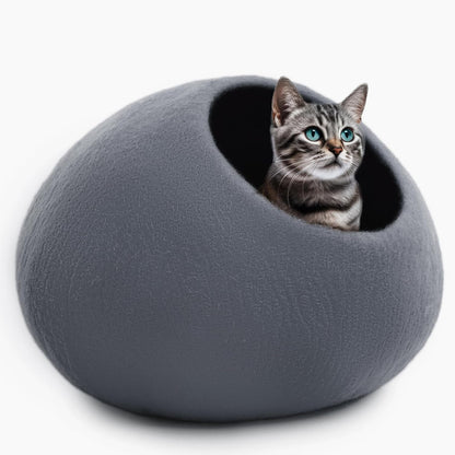 Merino Wool Cat Cave – Handmade Hideaway, 20 Styles