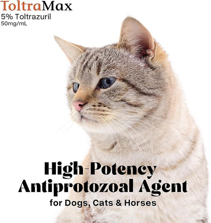 Toltrazuril 5.0% for Horses, Dogs, Cats, 120mL/4 Ounce, for Non-Food Chain Animals, Peanut Butter