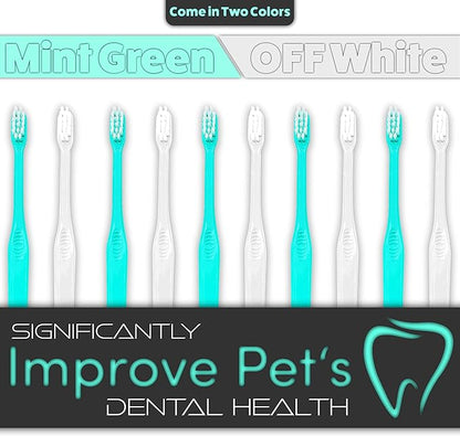 H&H Pets Toothbrush for Small Dogs & Cats - Soft and Extra Small Toothbrush Designed for Cats, Puppies, and XS Breed Dogs Like Teacups, Chihuahuas, Yorkshire, and Poodle, 8 Count Pack
