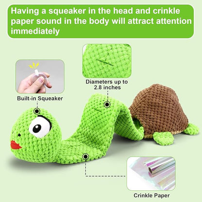 Dog Enrichment Treat Dispensing Puzzle Toy – Interactive Squeak Toy for All Dog Sizes