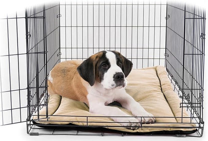 K9 Ballistics Tough Ripstop Dog Crate Pad - Durable & Machine Washable with Non-Skid Bottom and 120-Day Warranty, Fits 42" Wire Crates - Large, Sandstone