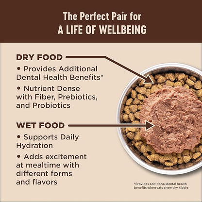 Wellness CORE+ Hairball Pate Adult Wet Cat Food, Natural, Protein-Rich, Grain Free, 2.8 Ounce, 12 Pack (Chicken)
