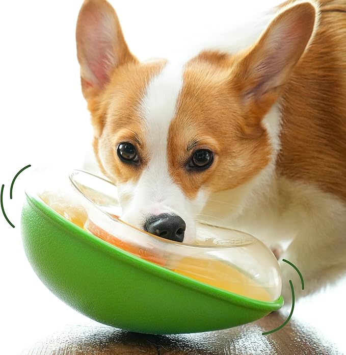 Avocado Non-Spill Treat Dispensing Wobble Toys for Dogs