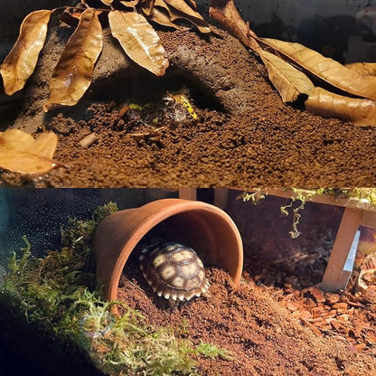 BNOSDM Reptile Soil Substrate Fluffy Small-Strand Reptile Substrate and Snake Bedding Clean Natural Terrarium Bedding for Lizards Snakes Tortoises Tarantulas