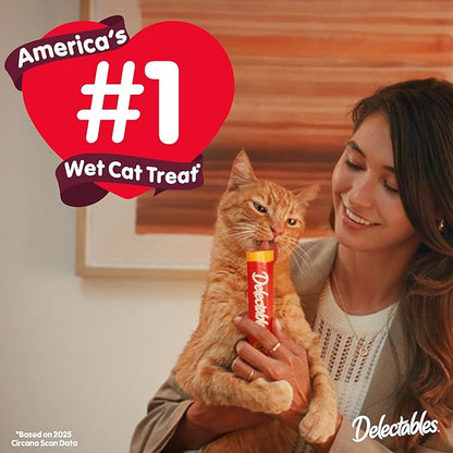 Hartz Delectables Squeeze Up Interactive Lickable Wet Cat Treats for Adult & Senior Cats, Tuna, 4 Count (Pack of 8)
