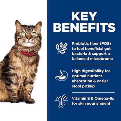 Hill's Science Diet Sensitive Stomach & Skin, Adult 1-6, Stomach & Skin Sensitivity Support, Dry Cat Food, Chicken & Rice, 15.5 lb Bag