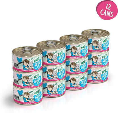 Weruva B.F.F. Play - Best Feline Friend Paté Lovers, Aw Yeah!, Tuna & Chicken Check Please! with Tuna & Chicken, 2.8oz Can (Pack of 12)