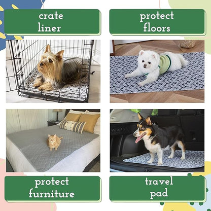 Caldwell's Pet Supply Co. 34x36 Washable Pee Pads for Dogs, Reusable Puppy Potty Mat, Whelping Rug, Waterproof Rug for Dog, Medium (Set of 2)