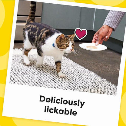 Temptations Creamy Puree Squeezable Lickable Wet Cat Treats with Beef Liver, 0.42 oz. Tubes, 16 Count