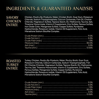 Sheba Perfect Portions Wet Cat Food Pate Savory Chicken Entree and Roasted Turkey Entree Variety Pack, 2.6 oz. Twin Pack Trays (12 Count, 24 Servings) (Pack of 2)