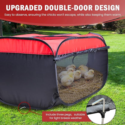 Brooder Box for Chick Starter Kit - Brooder Pen/Baby Chicken Supplies Brooder Box with Ideal Size Brooding Up to 15 Baby Chick, Duck and Quail