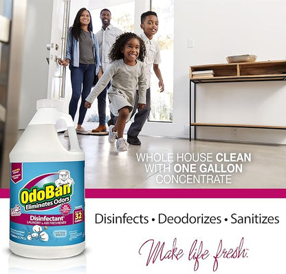 OdoBan Disinfectant Concentrate and Odor Eliminator, Made in the USA, Cotton Breeze Scent, 2 Gallons