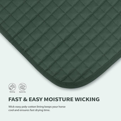 Tackmore Western Saddle Pad Adjustable with Side Pockets and Foam Inserts Shock-Absorbing Riding Pad